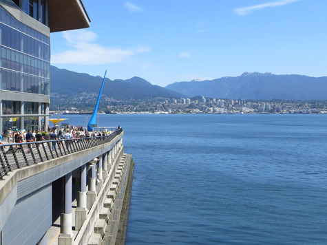 Seabus across Vancouver Harbour to North Vancouver